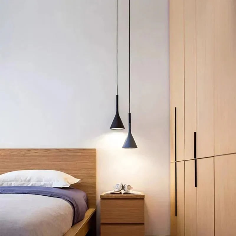 Kitchen Pendant Light Fixtures with Adjustable Cord Modern Minimalist Cone Shade Ceiling Lamp - Image 3