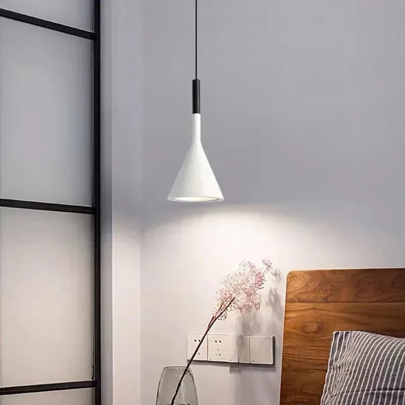 Kitchen Pendant Light Fixtures with Adjustable Cord Modern Minimalist Cone Shade Ceiling Lamp - Image 5