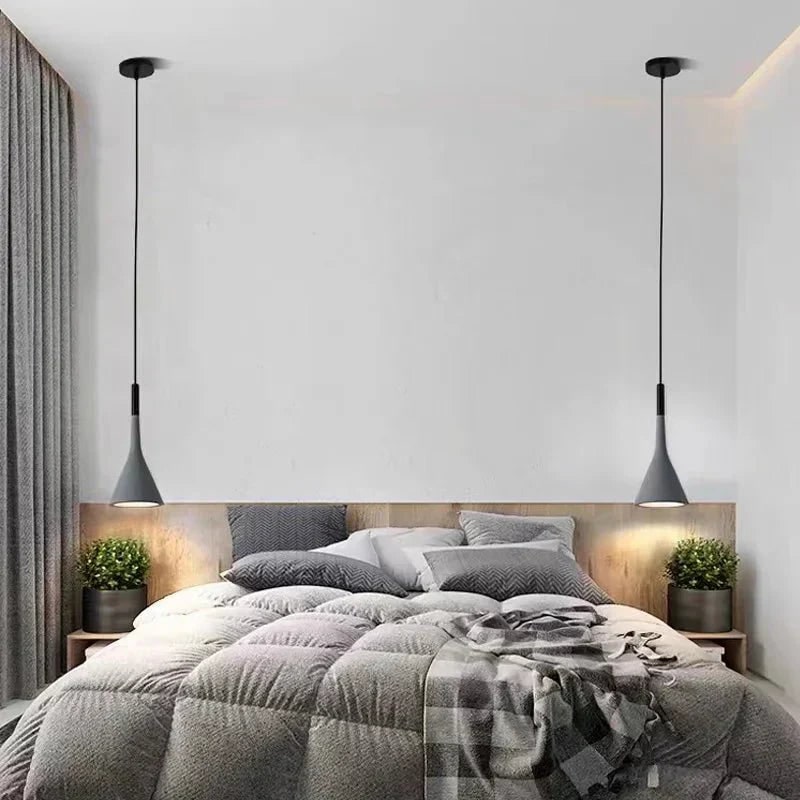 Kitchen Pendant Light Fixtures with Adjustable Cord Modern Minimalist Cone Shade Ceiling Lamp - Image 6