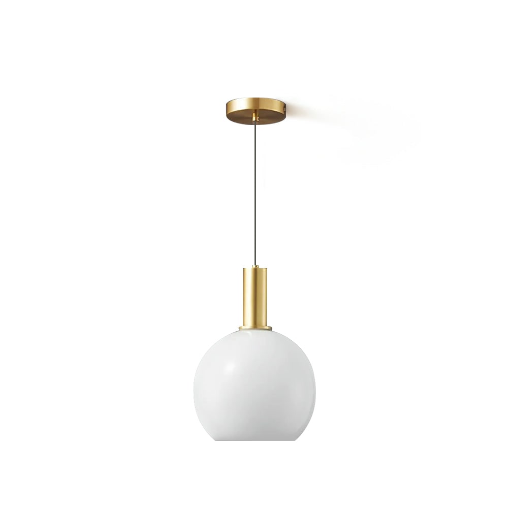 Kitchen Pendant Light Fixtures with Milky Glass Shade Modern Metal Hardware - Image 1