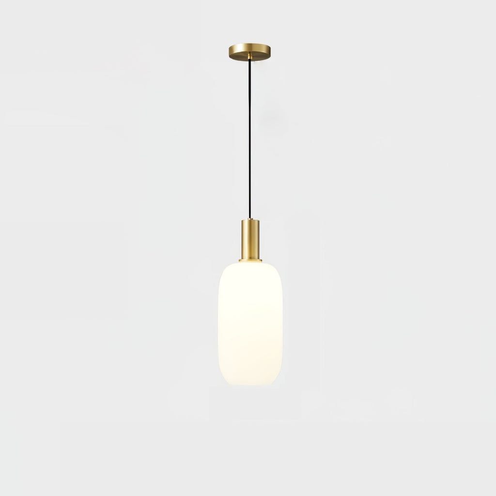 Kitchen Pendant Light Fixtures with Milky Glass Shade Modern Metal Hardware - Image 11
