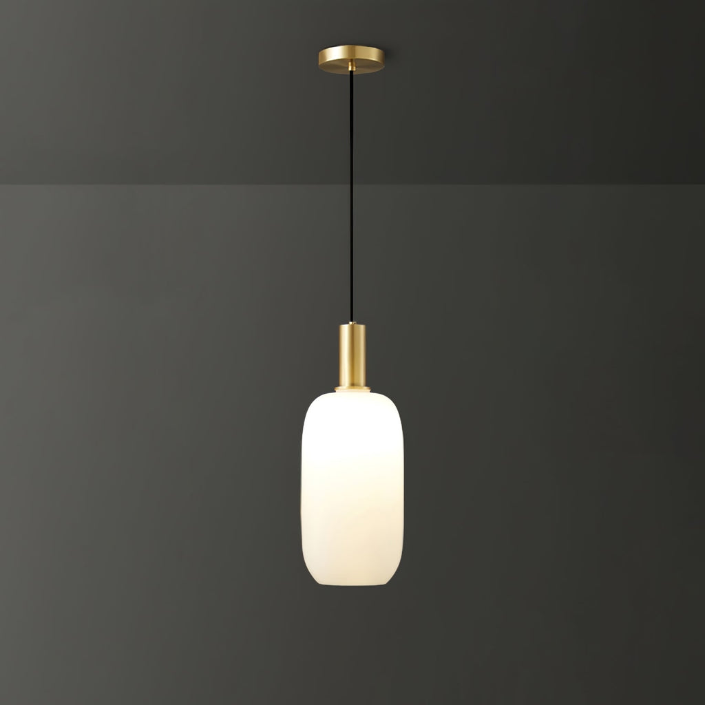 Kitchen Pendant Light Fixtures with Milky Glass Shade Modern Metal Hardware - Image 12
