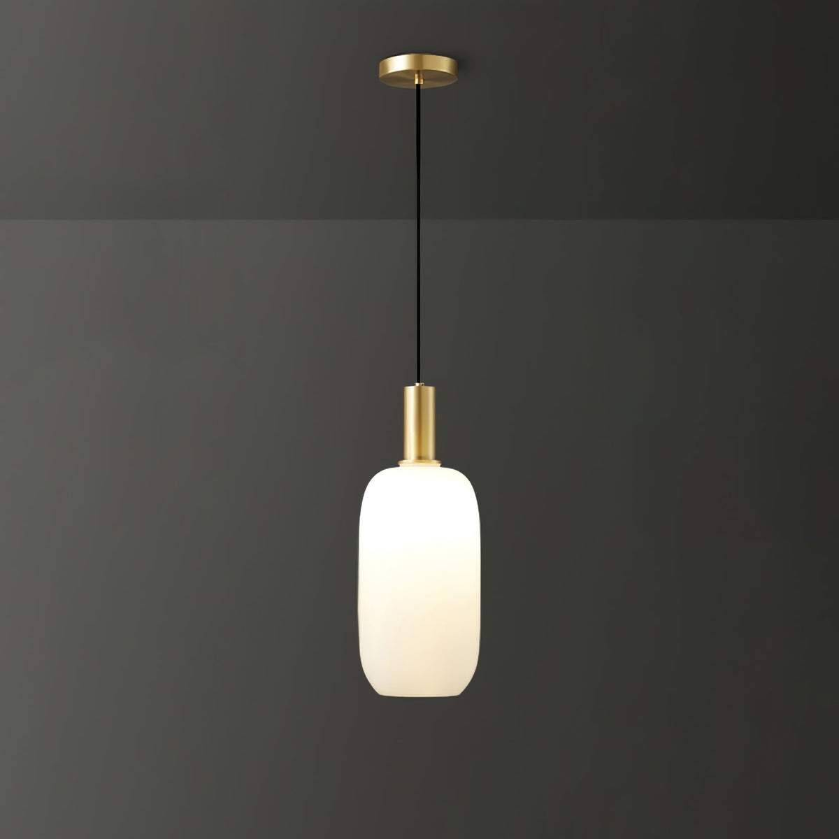 Kitchen Pendant Light Fixtures with Milky Glass Shade Modern Metal Hardware - Image 12