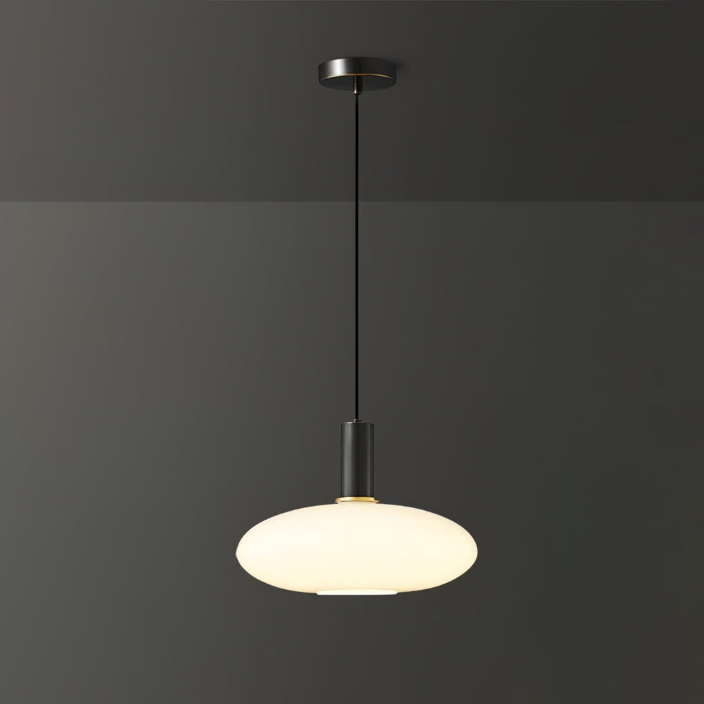Kitchen Pendant Light Fixtures with Milky Glass Shade Modern Metal Hardware - Image 13
