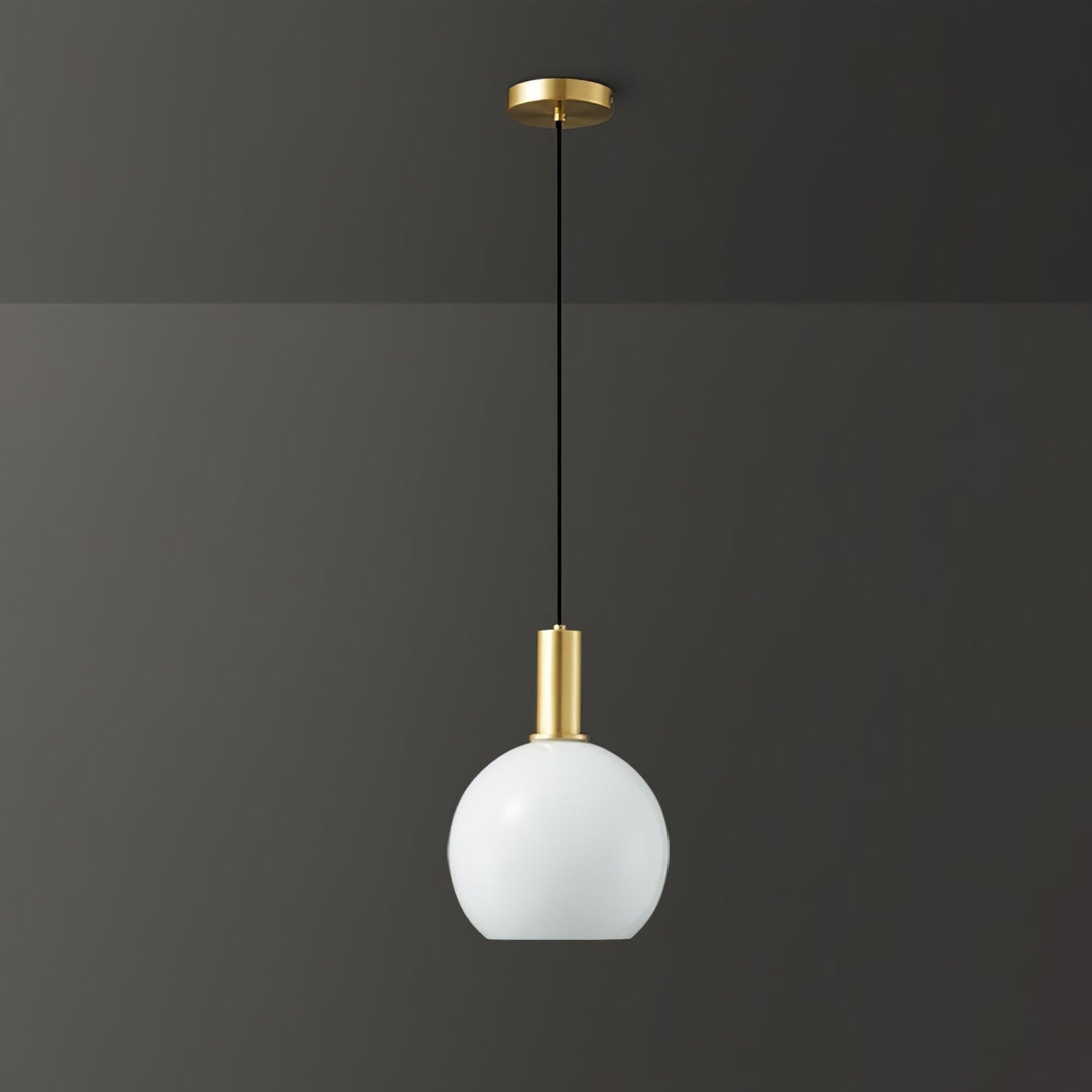 Kitchen Pendant Light Fixtures with Milky Glass Shade Modern Metal Hardware - Image 14