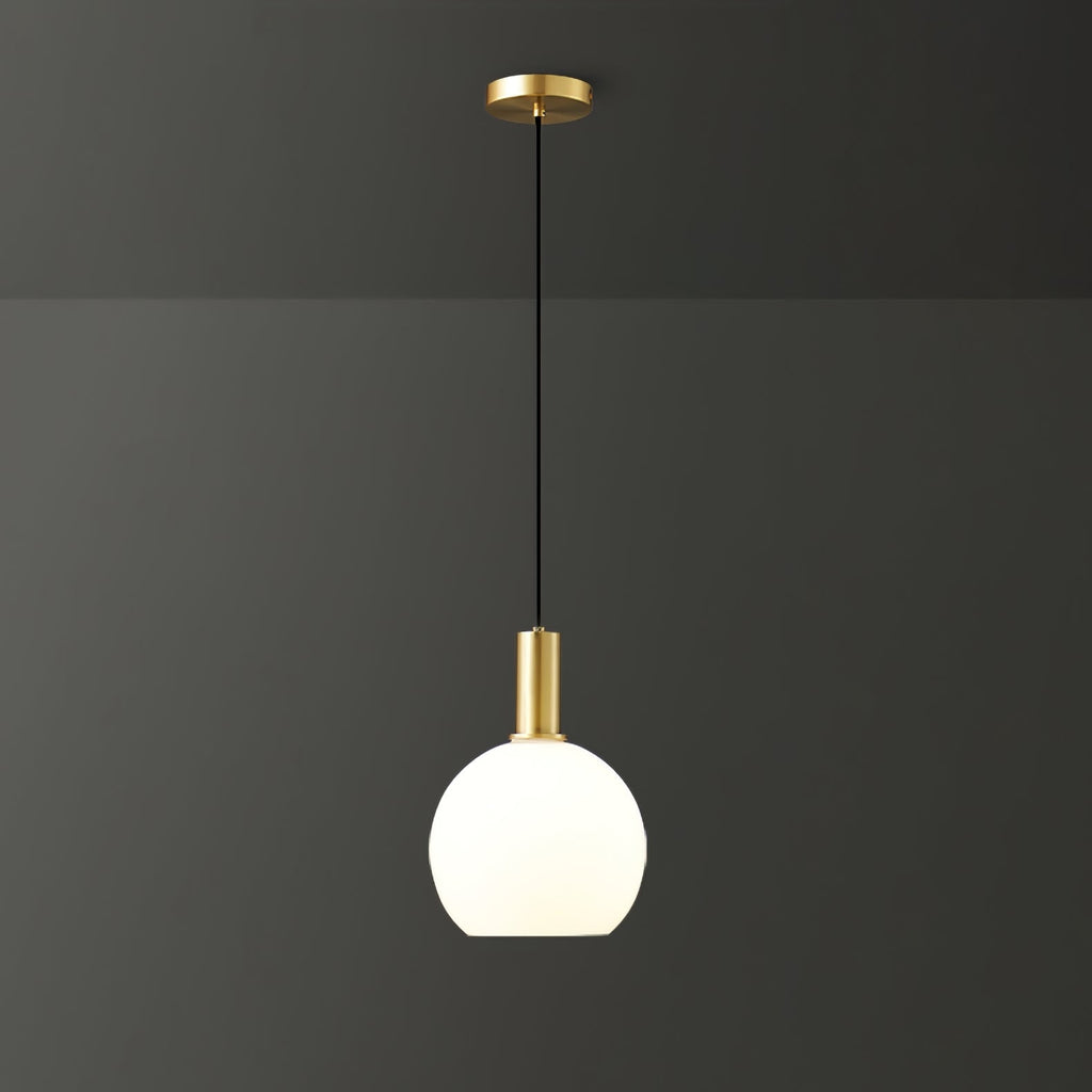 Kitchen Pendant Light Fixtures with Milky Glass Shade Modern Metal Hardware - Image 16