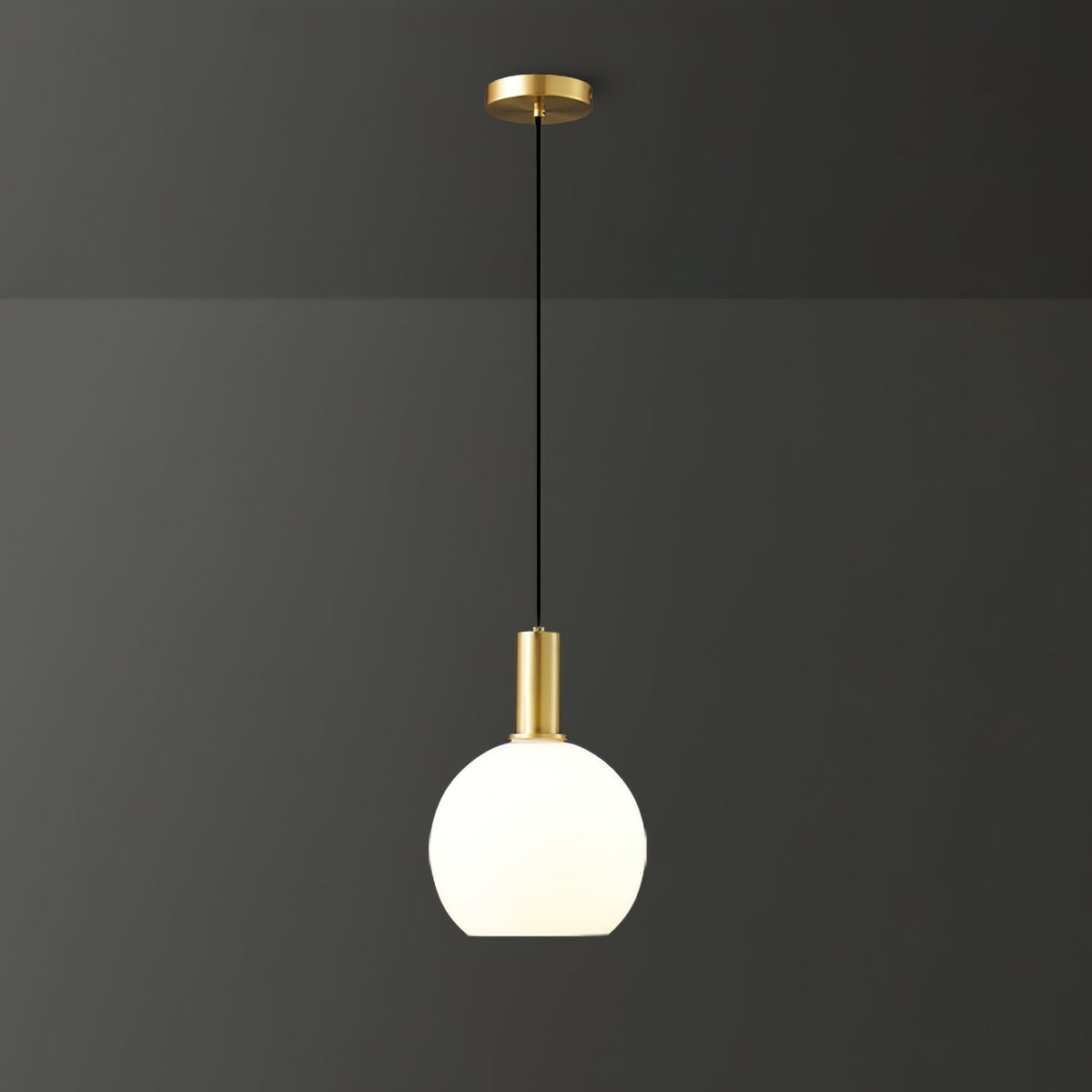 Kitchen Pendant Light Fixtures with Milky Glass Shade Modern Metal Hardware - Image 16