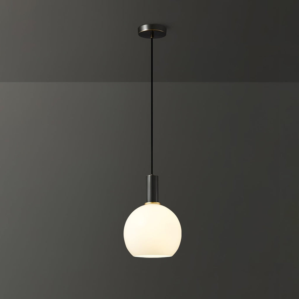 Kitchen Pendant Light Fixtures with Milky Glass Shade Modern Metal Hardware - Image 18
