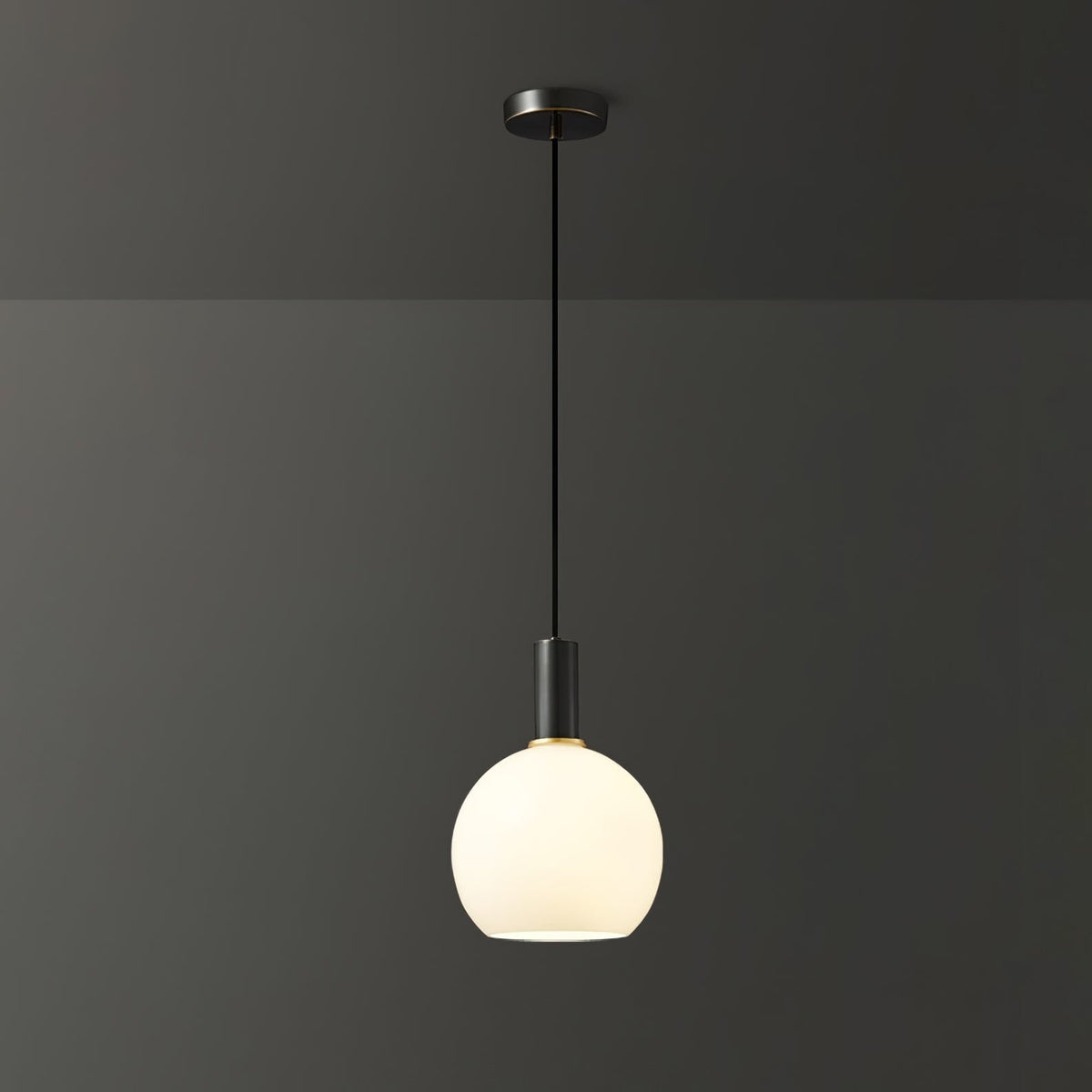 Kitchen Pendant Light Fixtures with Milky Glass Shade Modern Metal Hardware - Image 18