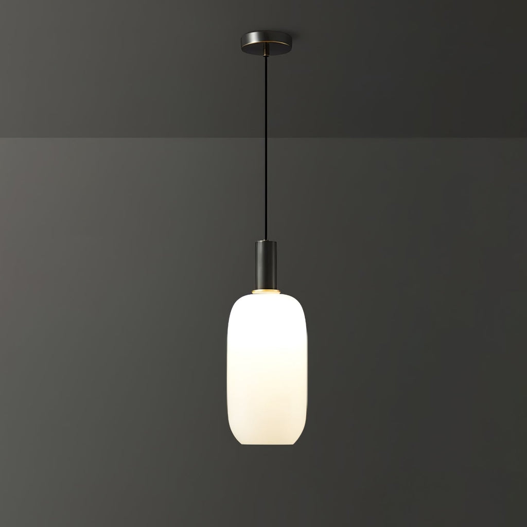 Kitchen Pendant Light Fixtures with Milky Glass Shade Modern Metal Hardware - Image 21