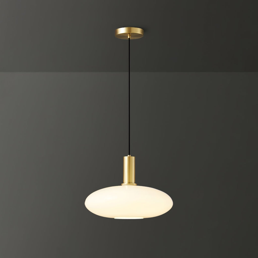 Kitchen Pendant Light Fixtures with Milky Glass Shade Modern Metal Hardware - Image 22
