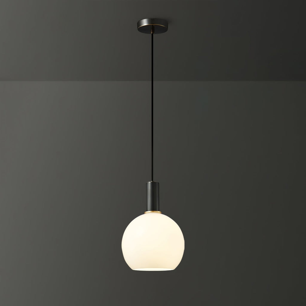 Kitchen Pendant Light Fixtures with Milky Glass Shade Modern Metal Hardware - Image 25