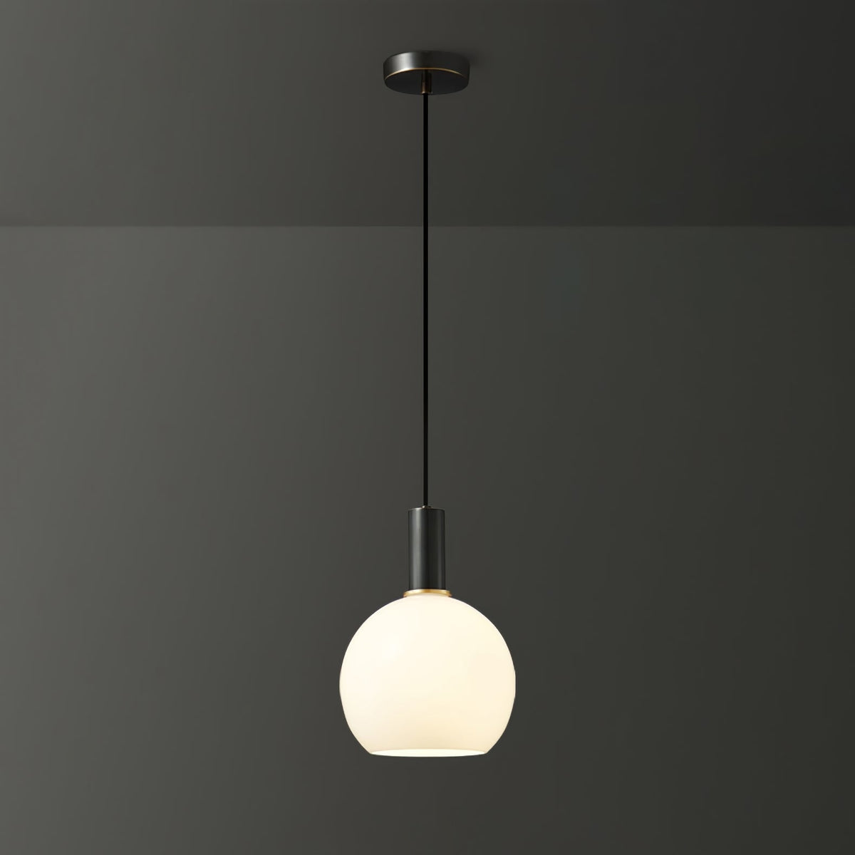 Kitchen Pendant Light Fixtures with Milky Glass Shade Modern Metal Hardware - Image 25