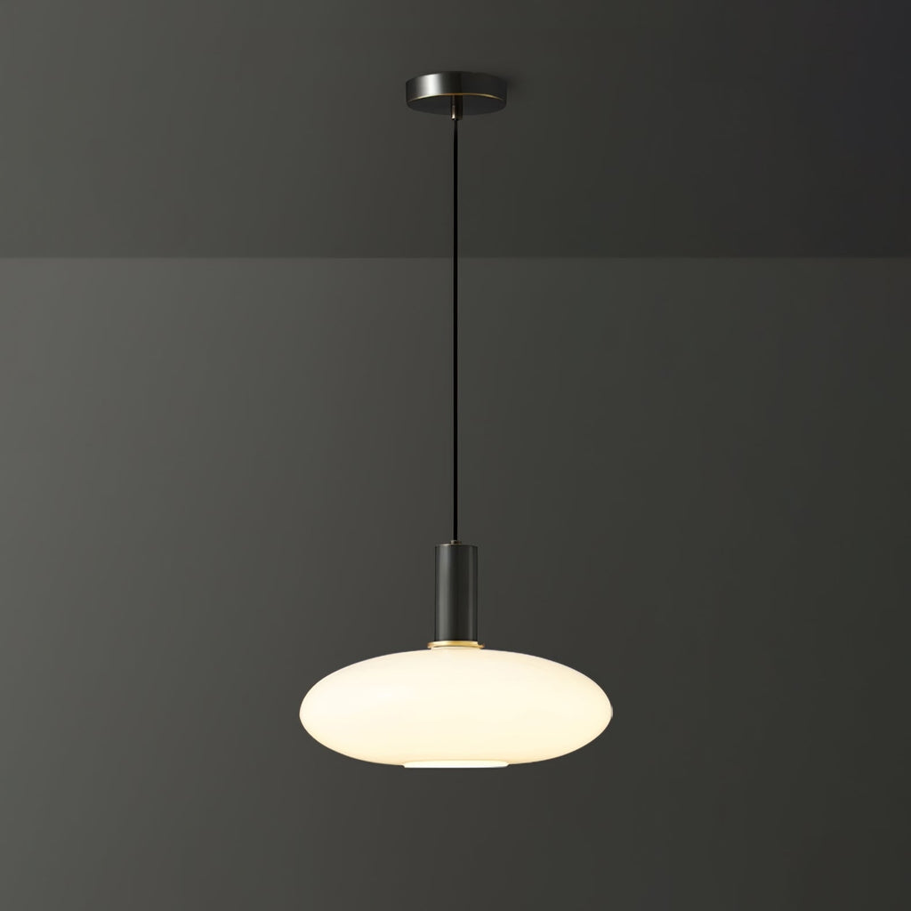 Kitchen Pendant Light Fixtures with Milky Glass Shade Modern Metal Hardware - Image 26