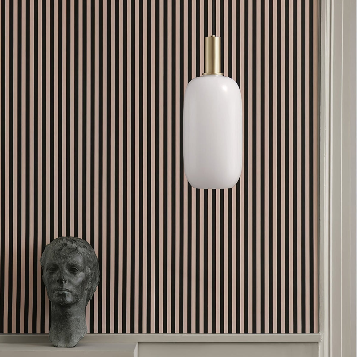 Kitchen Pendant Light Fixtures with Milky Glass Shade Modern Metal Hardware - Image 28