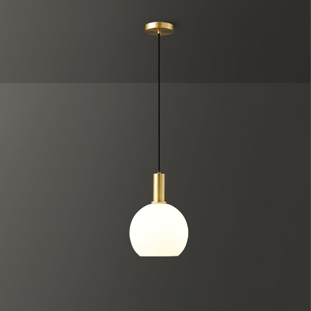 Kitchen Pendant Light Fixtures with Milky Glass Shade Modern Metal Hardware - Image 29
