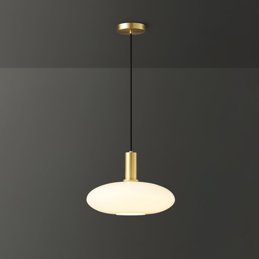 Kitchen Pendant Light Fixtures with Milky Glass Shade Modern Metal Hardware - Image 30