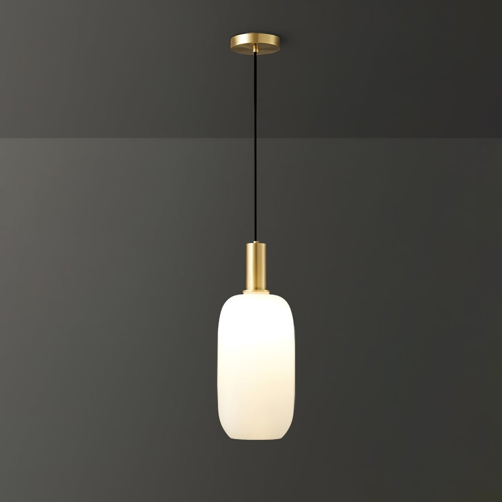 Kitchen Pendant Light Fixtures with Milky Glass Shade Modern Metal Hardware - Image 31