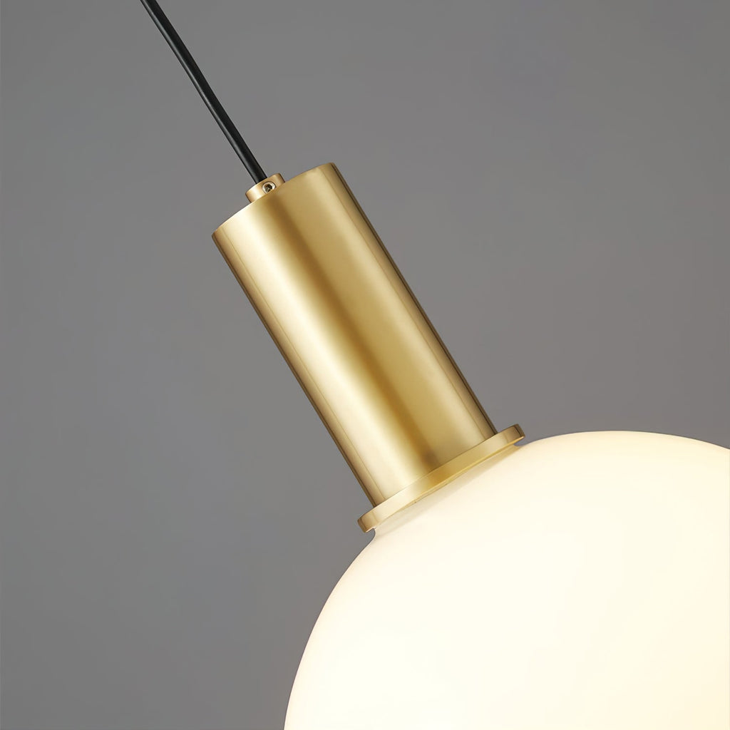 Kitchen Pendant Light Fixtures with Milky Glass Shade Modern Metal Hardware - Image 34