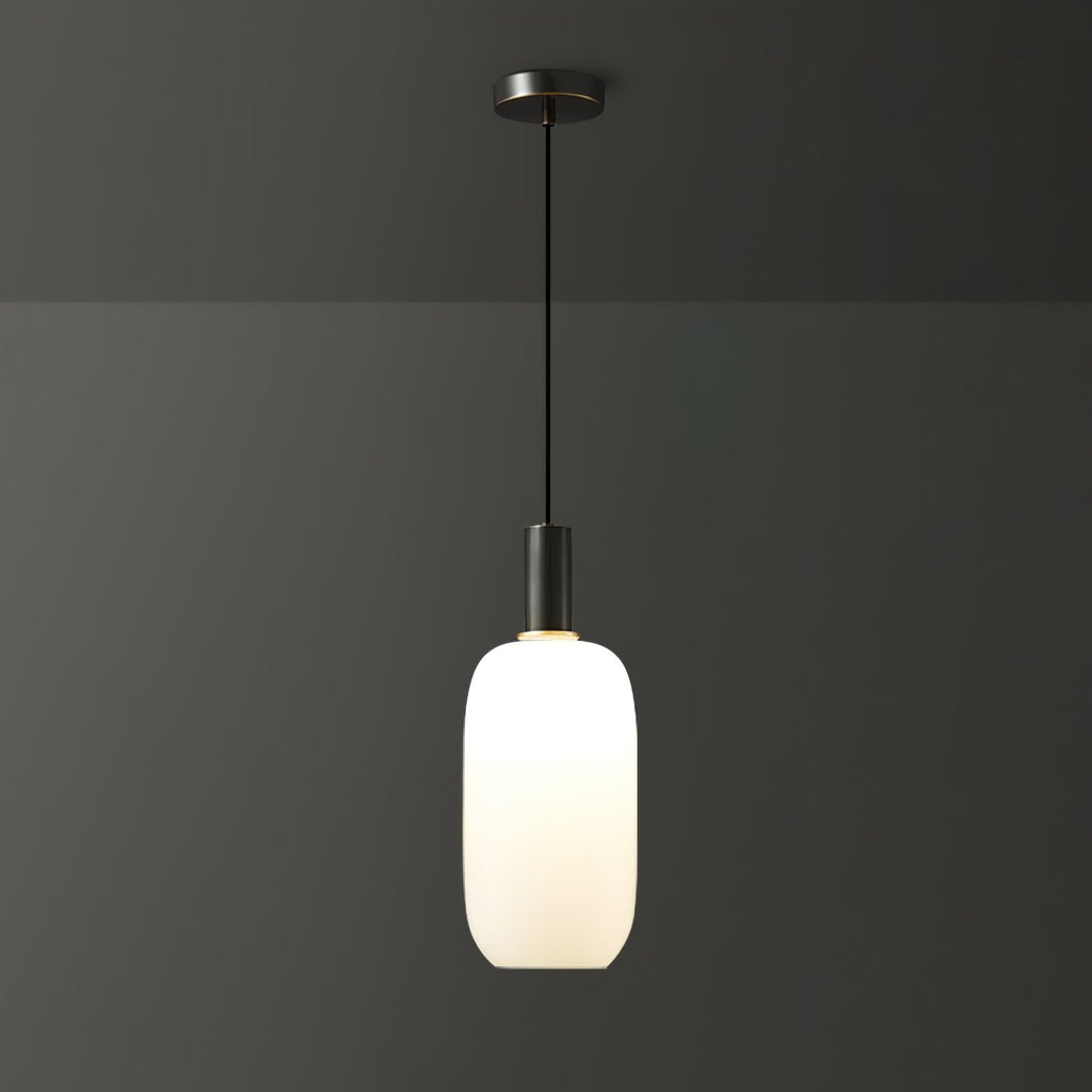Kitchen Pendant Light Fixtures with Milky Glass Shade Modern Metal Hardware - Image 37