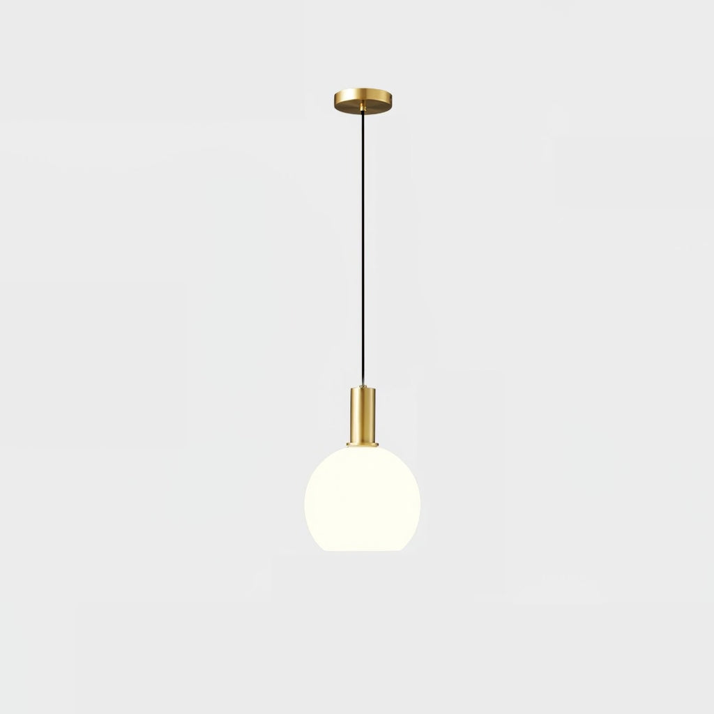 Kitchen Pendant Light Fixtures with Milky Glass Shade Modern Metal Hardware - Image 39