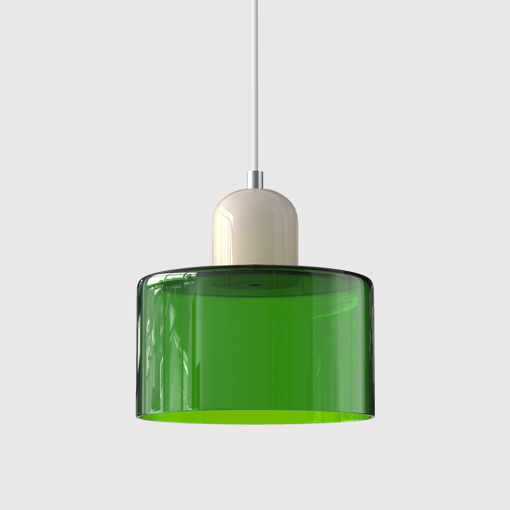 Kitchen Pendant Light Fixtures with Two-Tier Glass Shade and Modern Mid-Century Design - Image 13