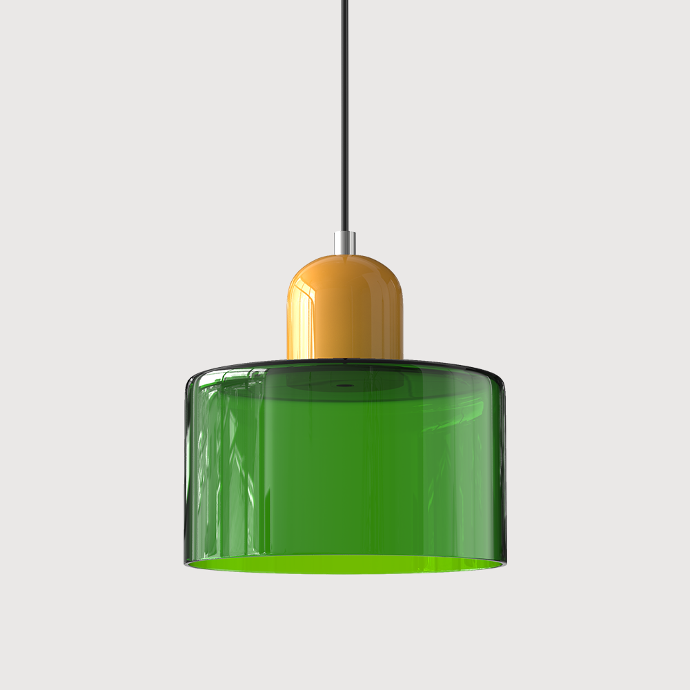 Kitchen Pendant Light Fixtures with Two-Tier Glass Shade and Modern Mid-Century Design - Image 14