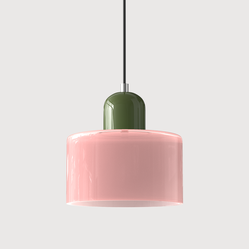 Kitchen Pendant Light Fixtures with Two-Tier Glass Shade and Modern Mid-Century Design - Image 7