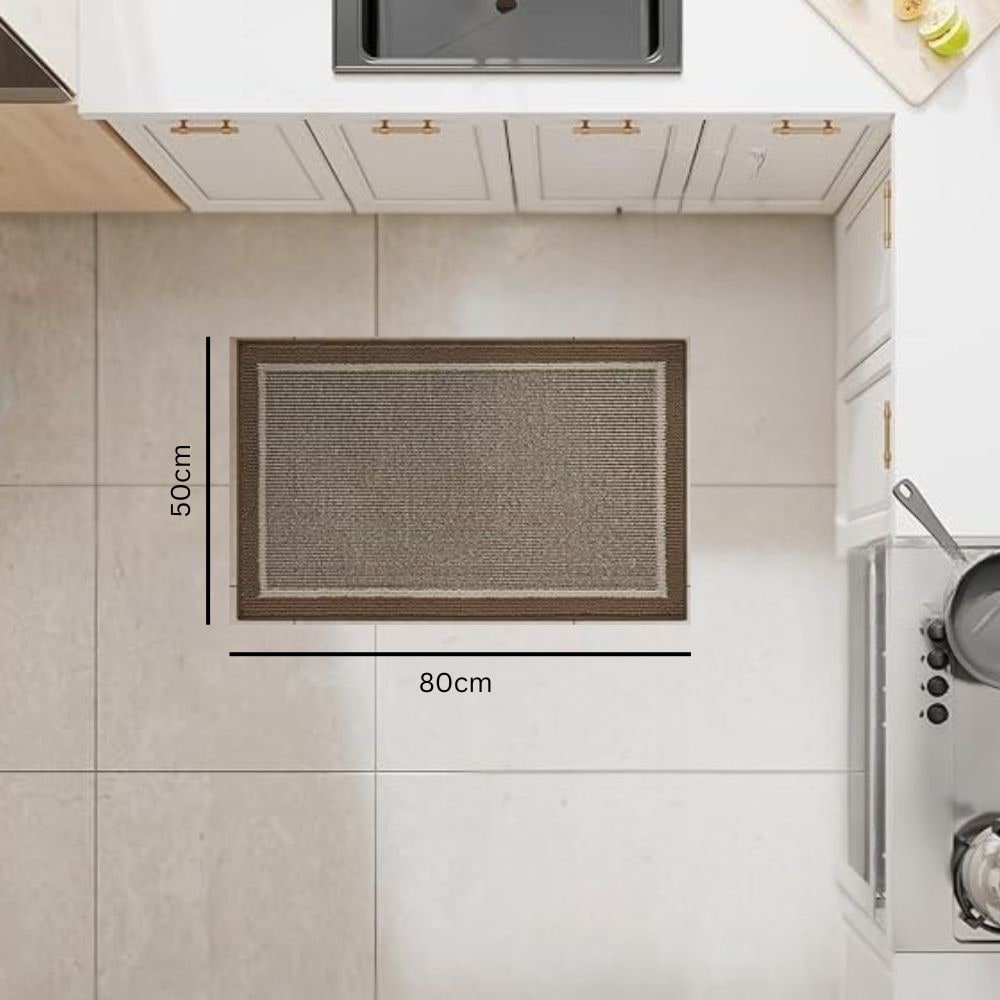 Kitchen Runner Rug Non Slip with Textured Diamond Pattern and Washable Synthetic Fiber - Image 11