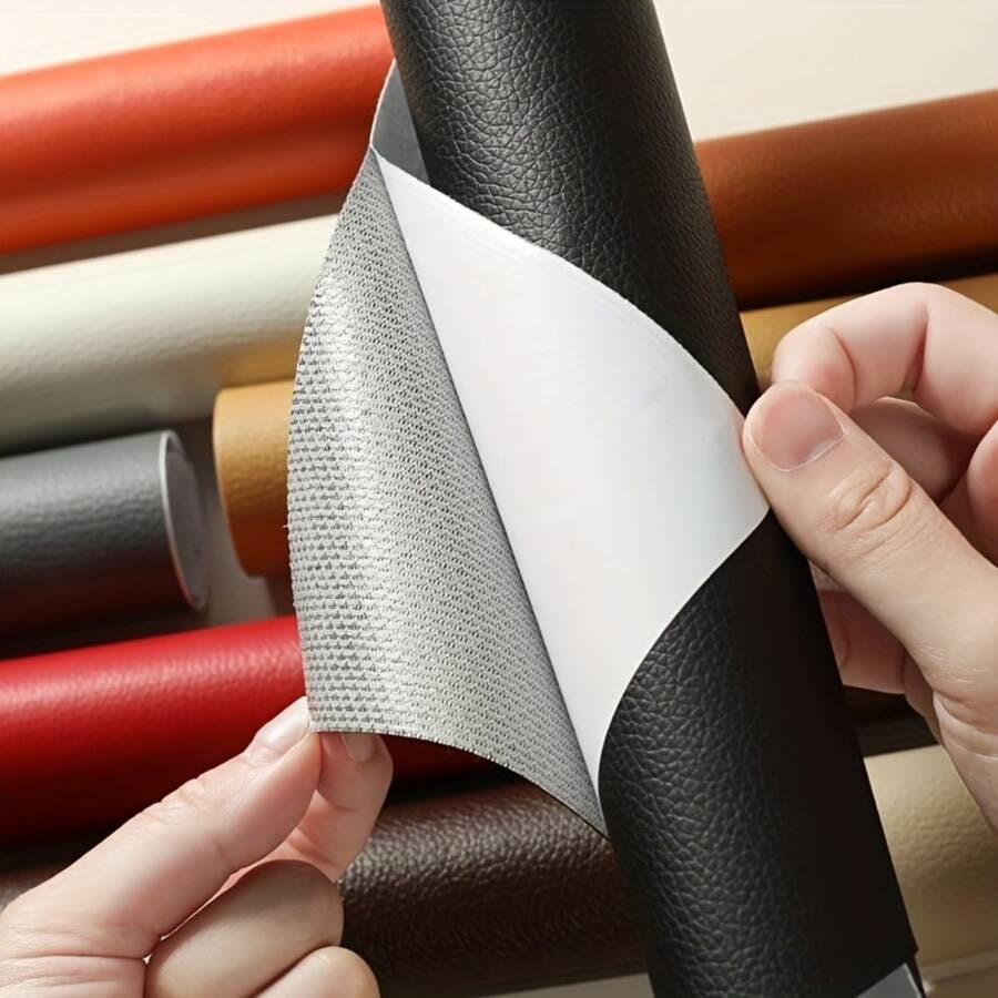 Leather Couch Patch Kit with Self Adhesive Backing for Furniture and Car Seat Repair - Image 1