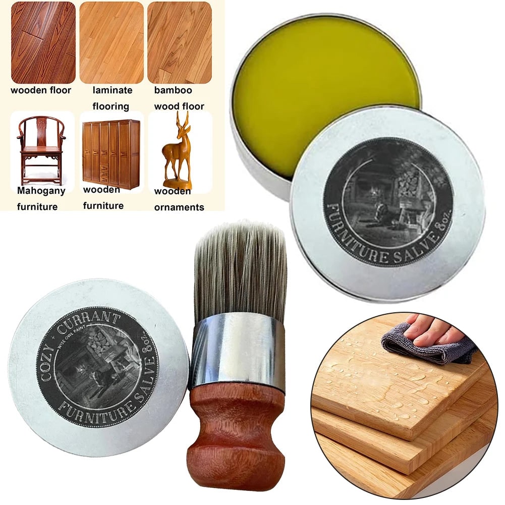 Leather Treatment for Furniture with Conditioner and Wooden Application Brush - Image 1