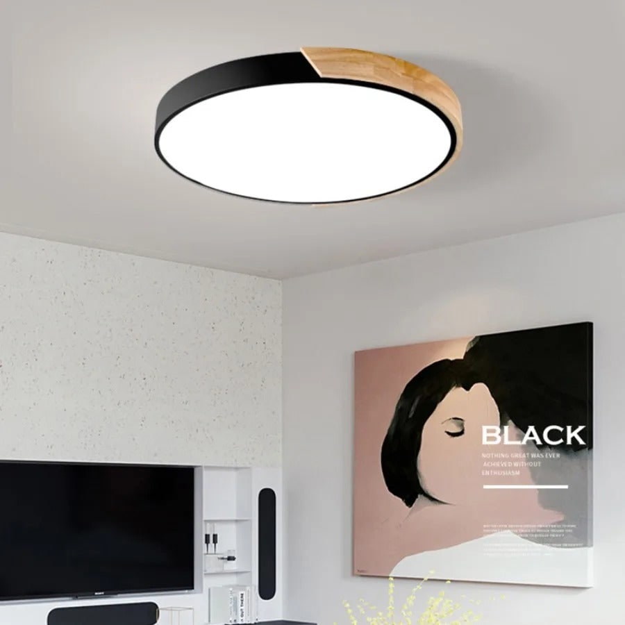 LED Ceiling Light Fixture Flush Mount Round Slim Low Profile Modern Design - Image 1