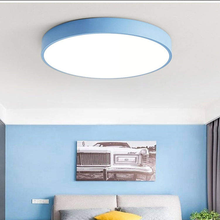 LED Ceiling Light Fixture Flush Mount Round Slim Low Profile Modern Design - Image 3