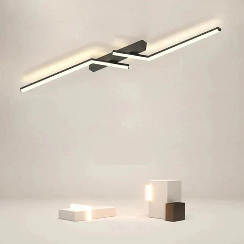 LED Ceiling Light Fixture Linear Flush Mount Dimmable Control for Bedroom Living Room - Image 2