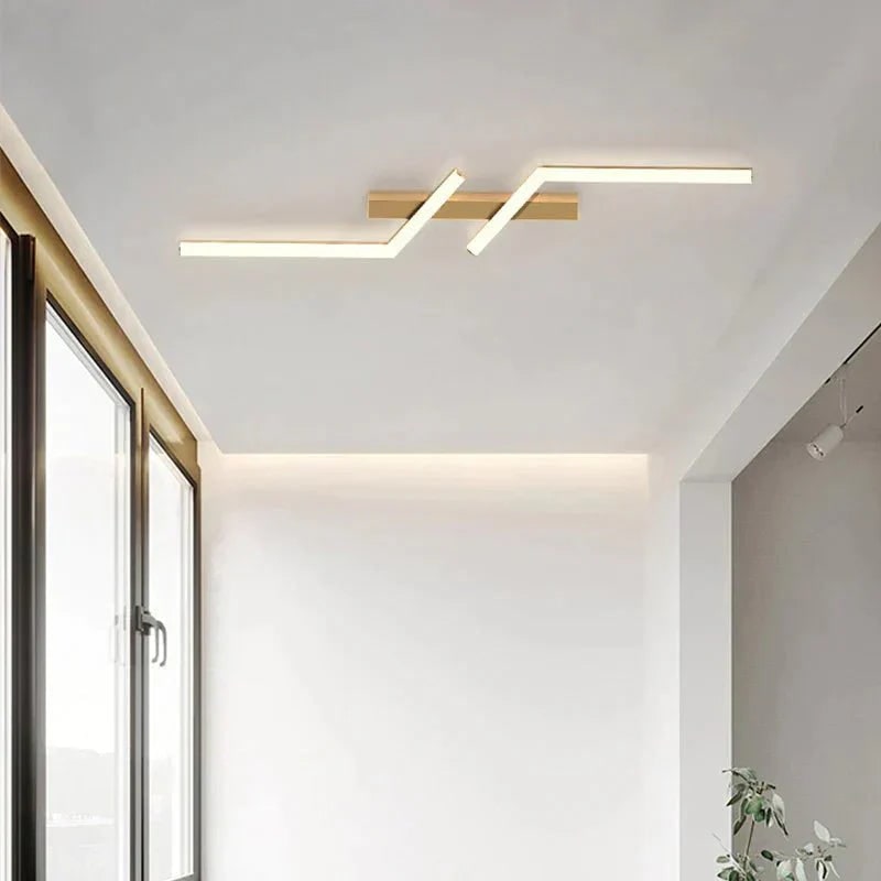 LED Ceiling Light Fixture Linear Flush Mount Dimmable Control for Bedroom Living Room - Image 3