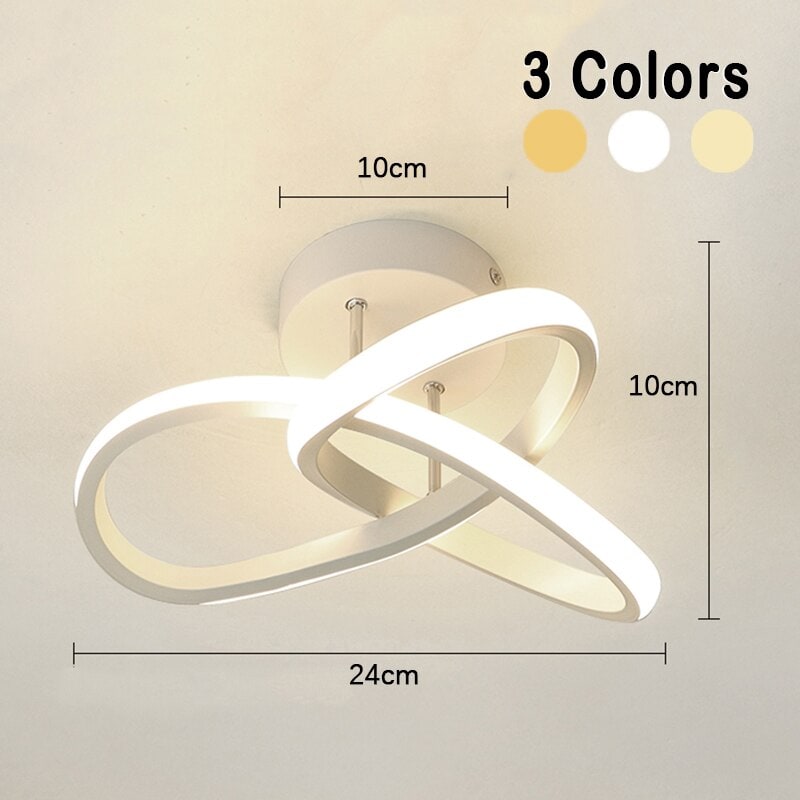 LED Ceiling Light Fixture with Adjustable Geometric Rings Modern Flush Mount - Image 10