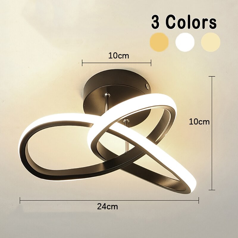 LED Ceiling Light Fixture with Adjustable Geometric Rings Modern Flush Mount - Image 11