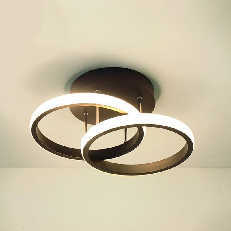 LED Ceiling Light Fixture with Adjustable Geometric Rings Modern Flush Mount - Image 13