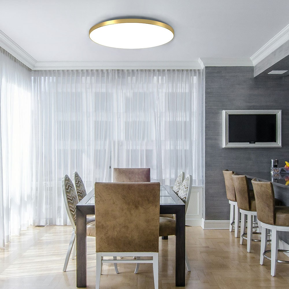 LED Ceiling Light Fixture with Low Profile Flush Mount Modern Round Design - Image 14