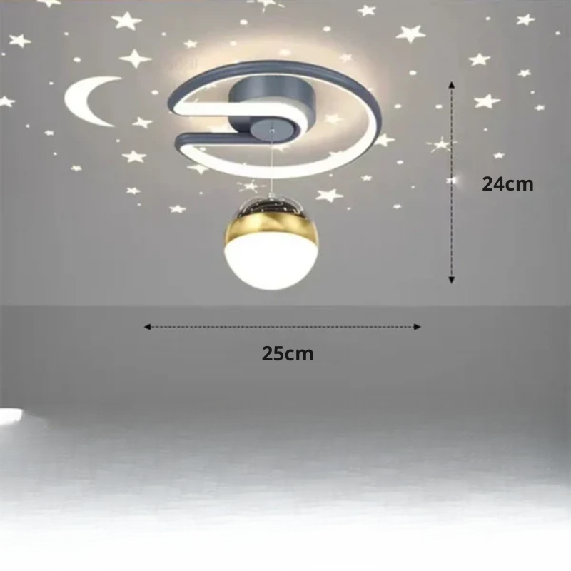 LED Ceiling Light Fixture with Starry Sky Projection and Dimmable Function - Image 8