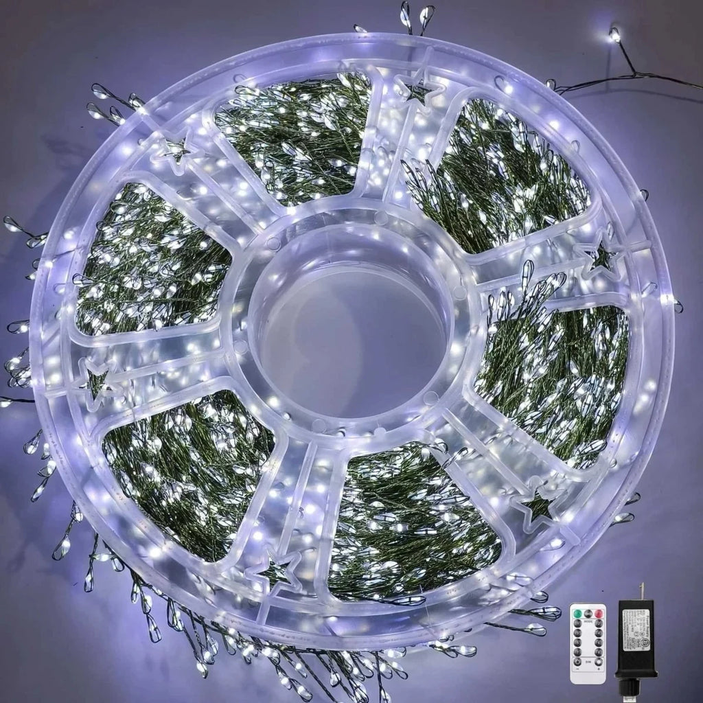 LED Christmas String Lights with Remote Control Cluster Warm Indoor Outdoor Decoration - Image 9