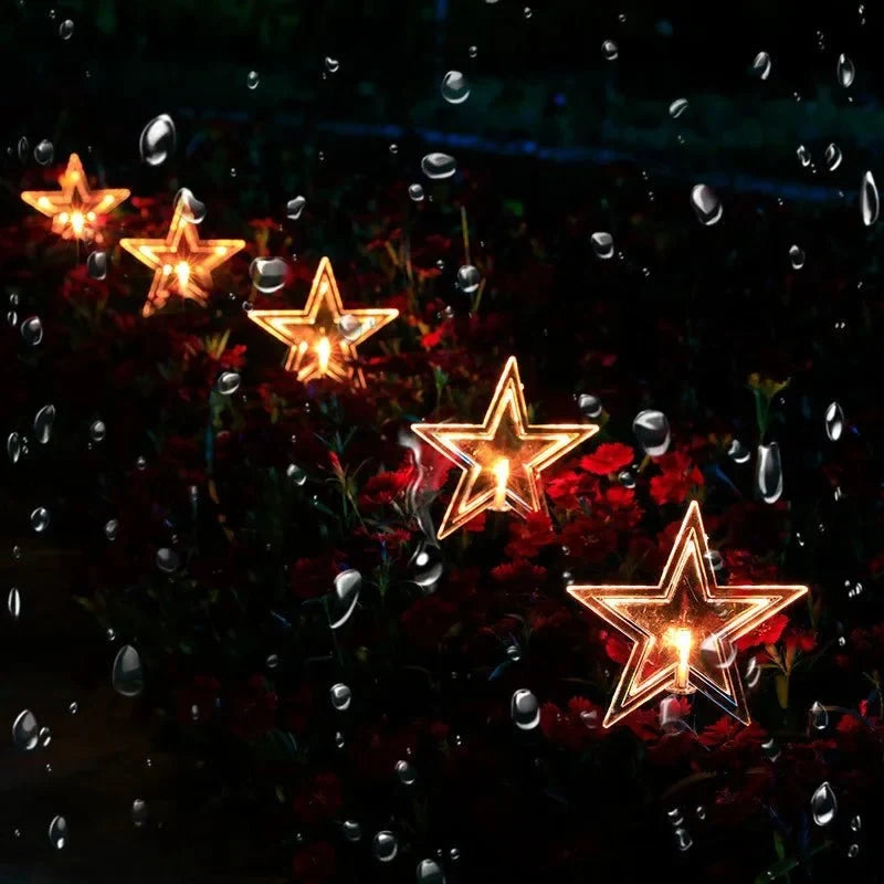 LED Pathway Lights with Star-Shaped Design Weatherproof Outdoor Garden Stake Set of 5 pieces - Image 6