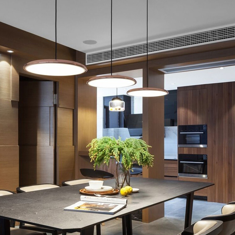 LED Pendant Lights Modern Minimalist Disc with Warm Glow for Living Room Ceiling - Image 4