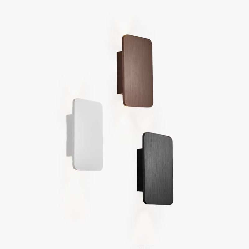 LED Wall Sconce with Dual Up Down Illumination and Brushed Metal Rectangular Design - Image 10