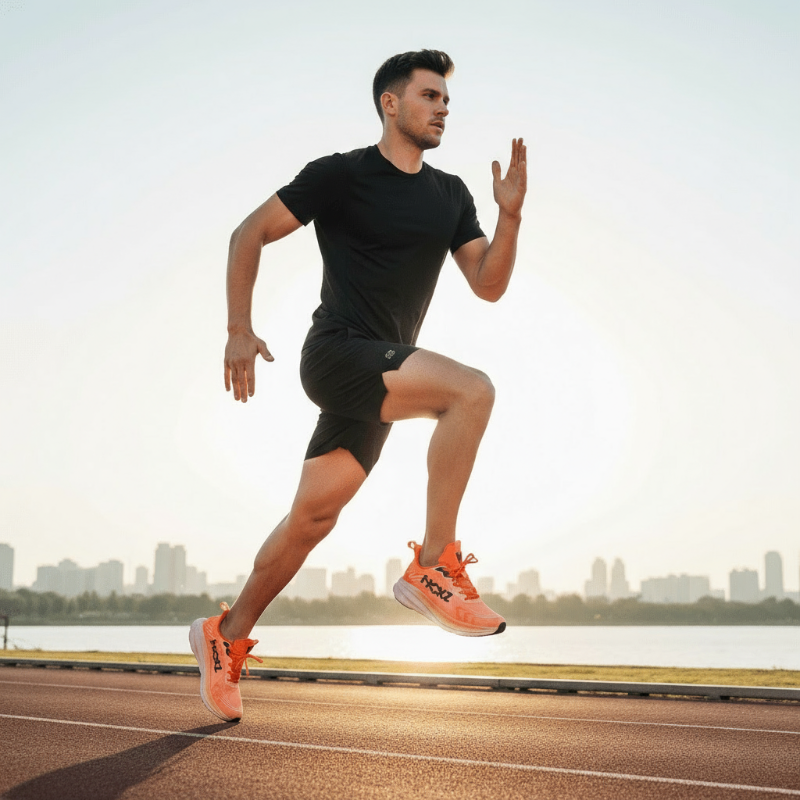 Lightweight Cushioned Running Shoes with Breathable Mesh and Thick Foam Midsole - Image 2
