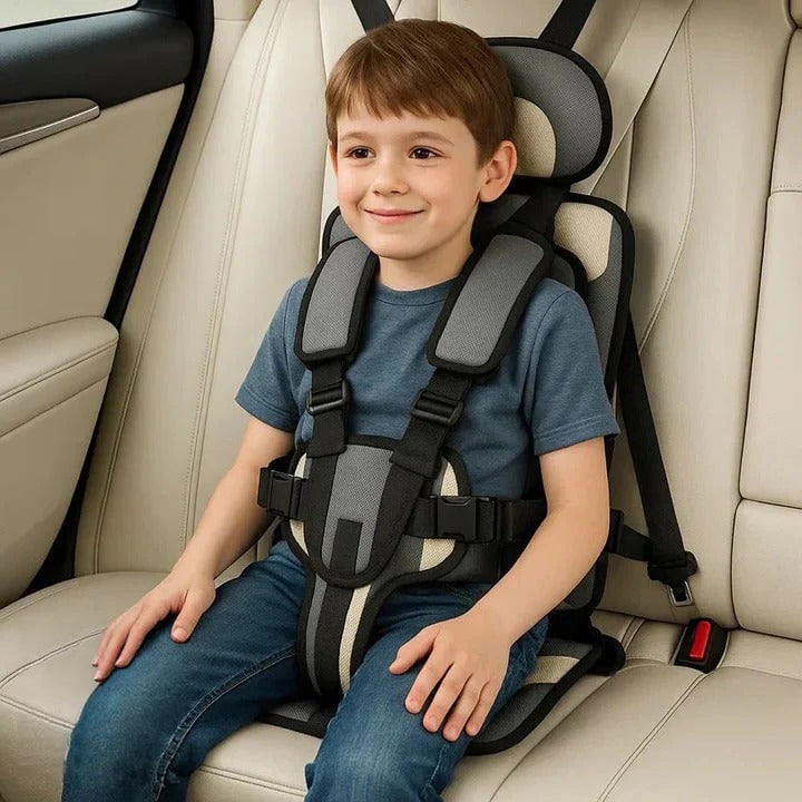 Lightweight Travel Car Seat with Five-Point Harness and Padded Cushioning - Image 11