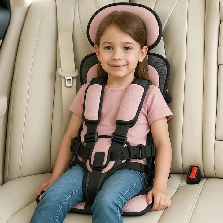 Lightweight Travel Car Seat with Five-Point Harness and Padded Cushioning - Image 12