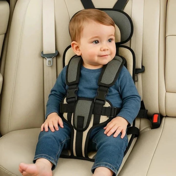 Lightweight Travel Car Seat with Five-Point Harness and Padded Cushioning - Image 13