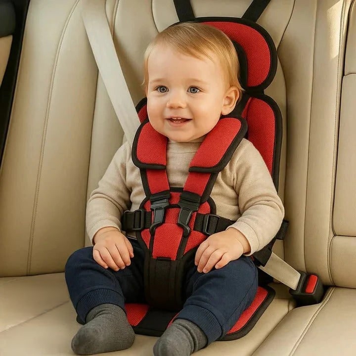 Lightweight Travel Car Seat with Five-Point Harness and Padded Cushioning - Image 15