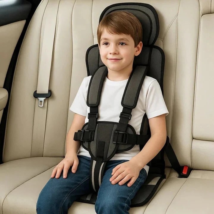 Lightweight Travel Car Seat with Five-Point Harness and Padded Cushioning - Image 16